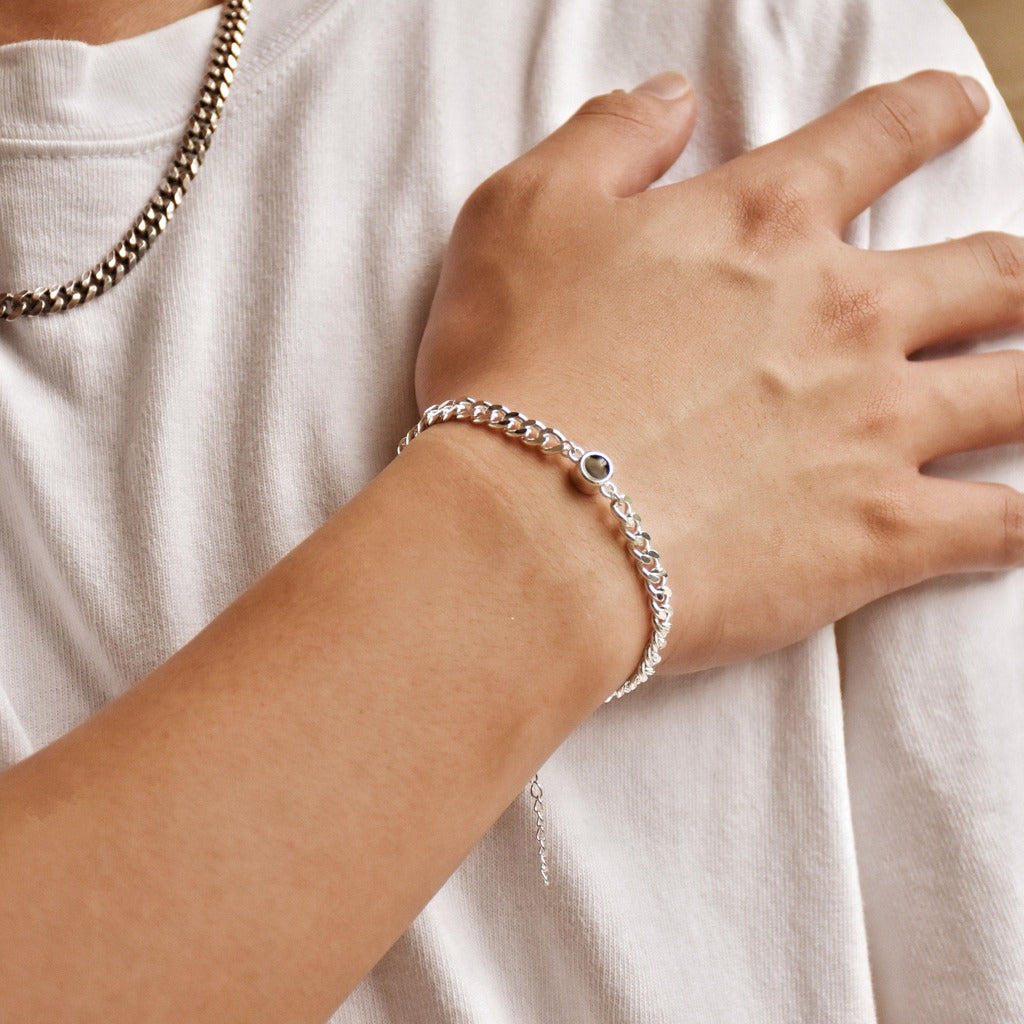 Bracelet photo personnalisé en chaîne