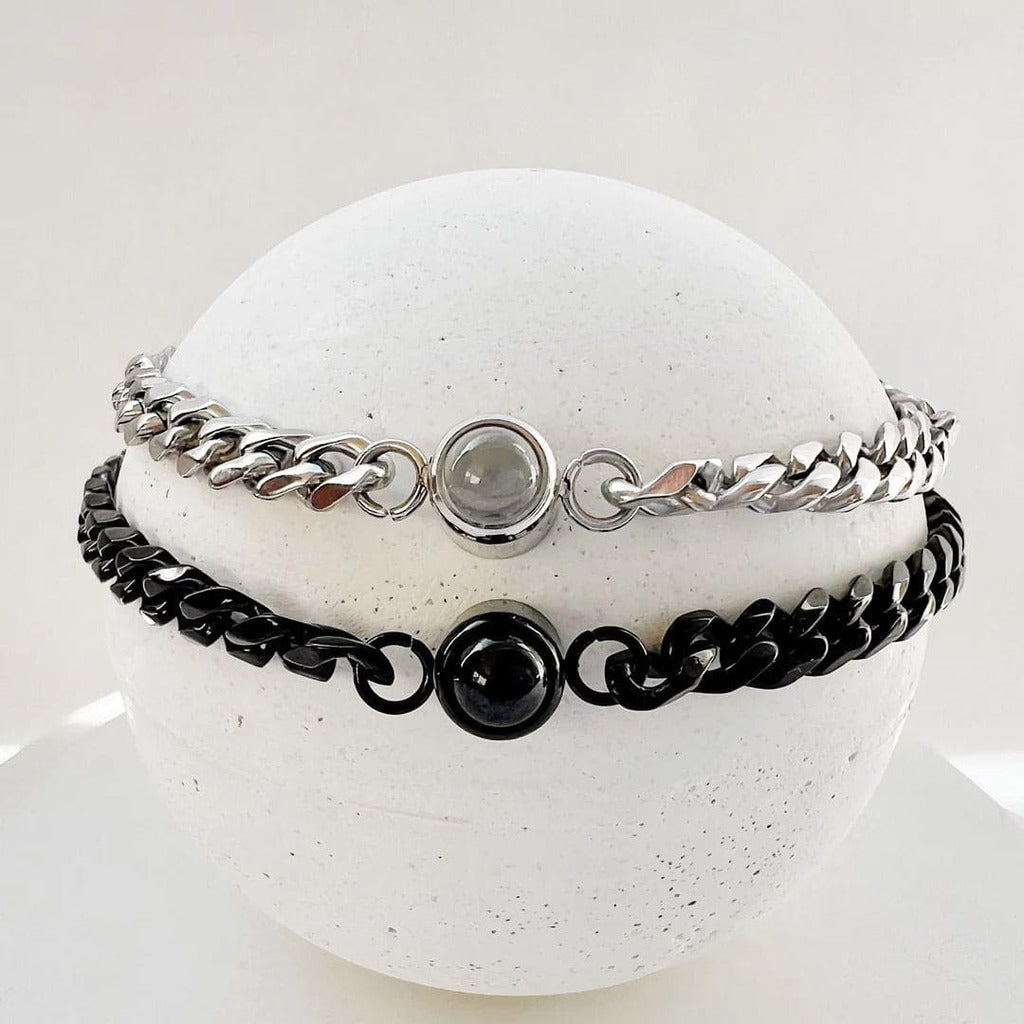 Bracelet photo personnalisé en chaîne