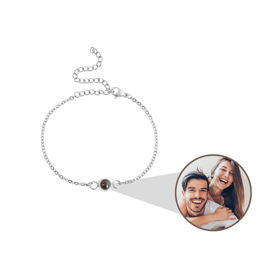 Bracelet photo personnalisé en chaîne