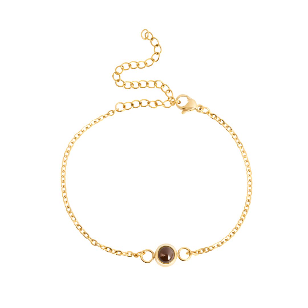 Bracelet photo personnalisé en chaîne
