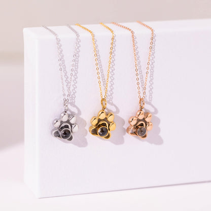 Collier photo empreinte de patte – Personnalisé