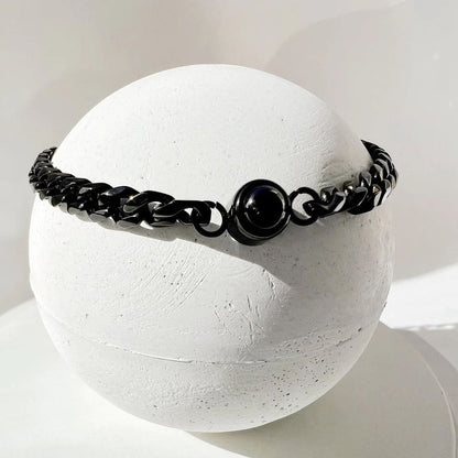 Bracelet photo personnalisé en chaîne