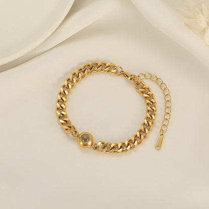 Bracelet photo personnalisé en chaîne