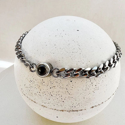 Bracelet photo personnalisé en chaîne