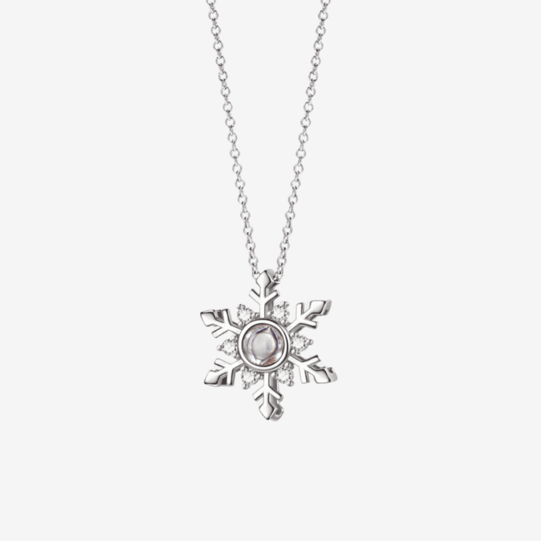 Collier photo flocon de neige - Personnalisé