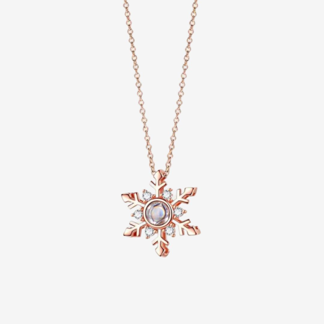 Collier photo flocon de neige - Personnalisé
