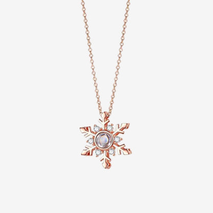 Collier photo flocon de neige - Personnalisé
