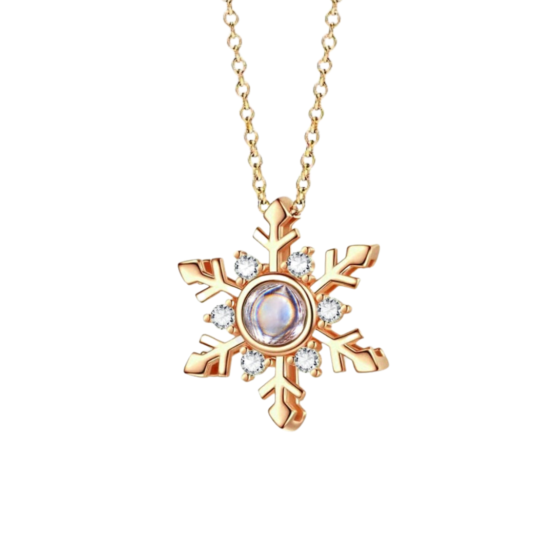 Collier photo flocon de neige - Personnalisé
